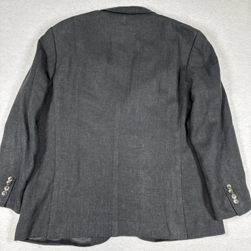 Rodd & Gunn Men's Gray Coat Blazer 2XL XXL Sports Fit Woven In Italy Wool Linen